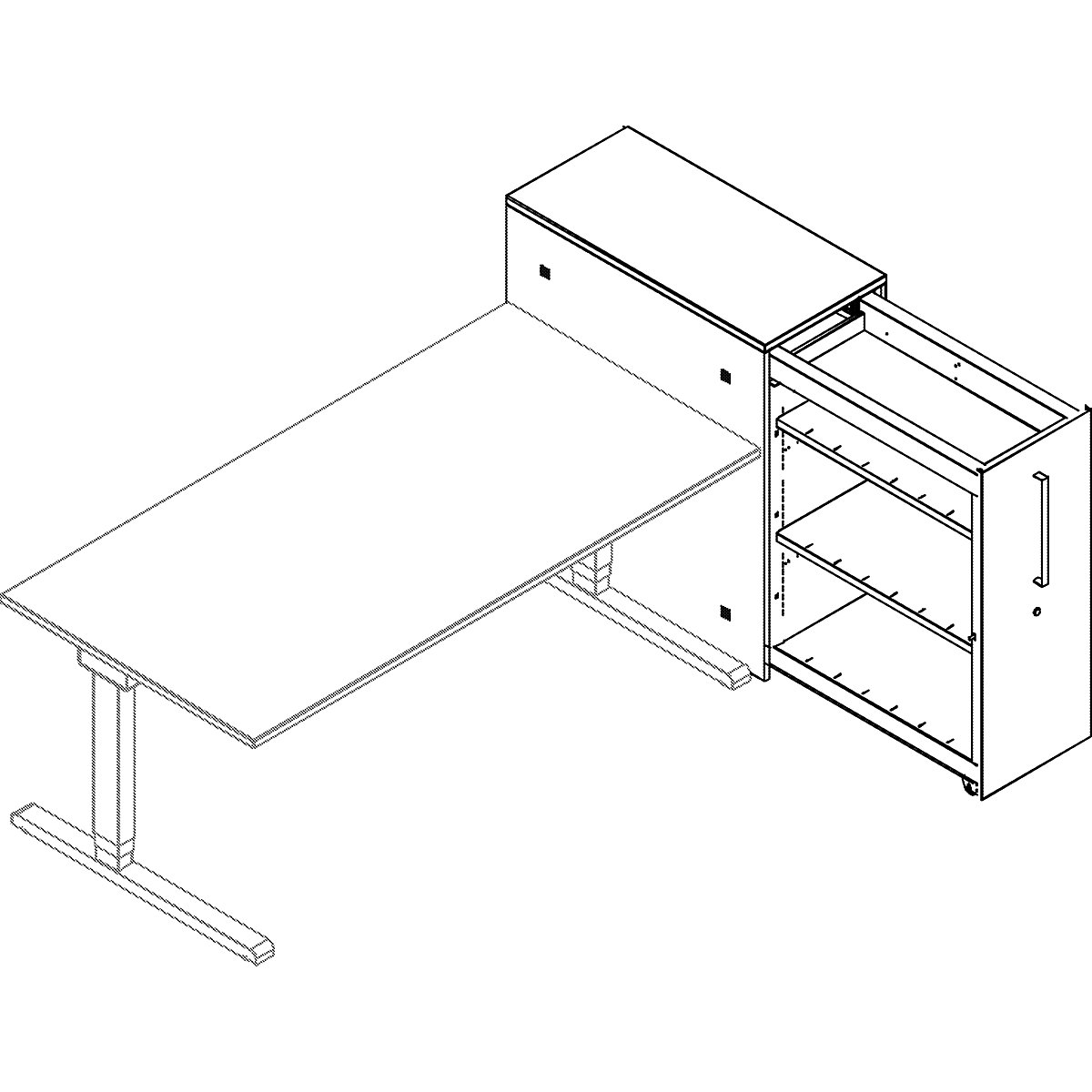 Full height drawer cupboard – mauser (Product illustration 2)-1