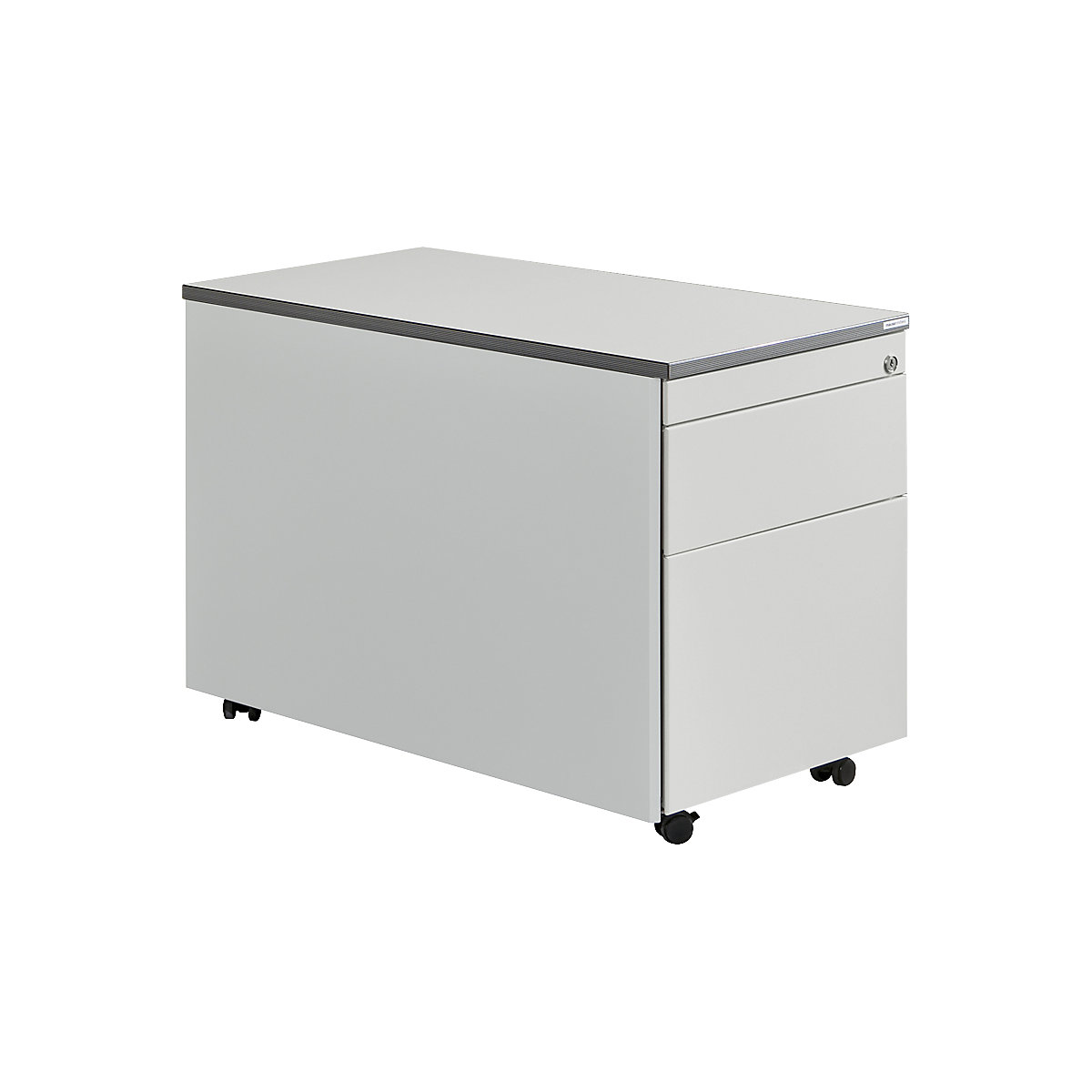 mauser – Mobile drawer unit, 1 drawer, 1 suspension file drawer, light grey