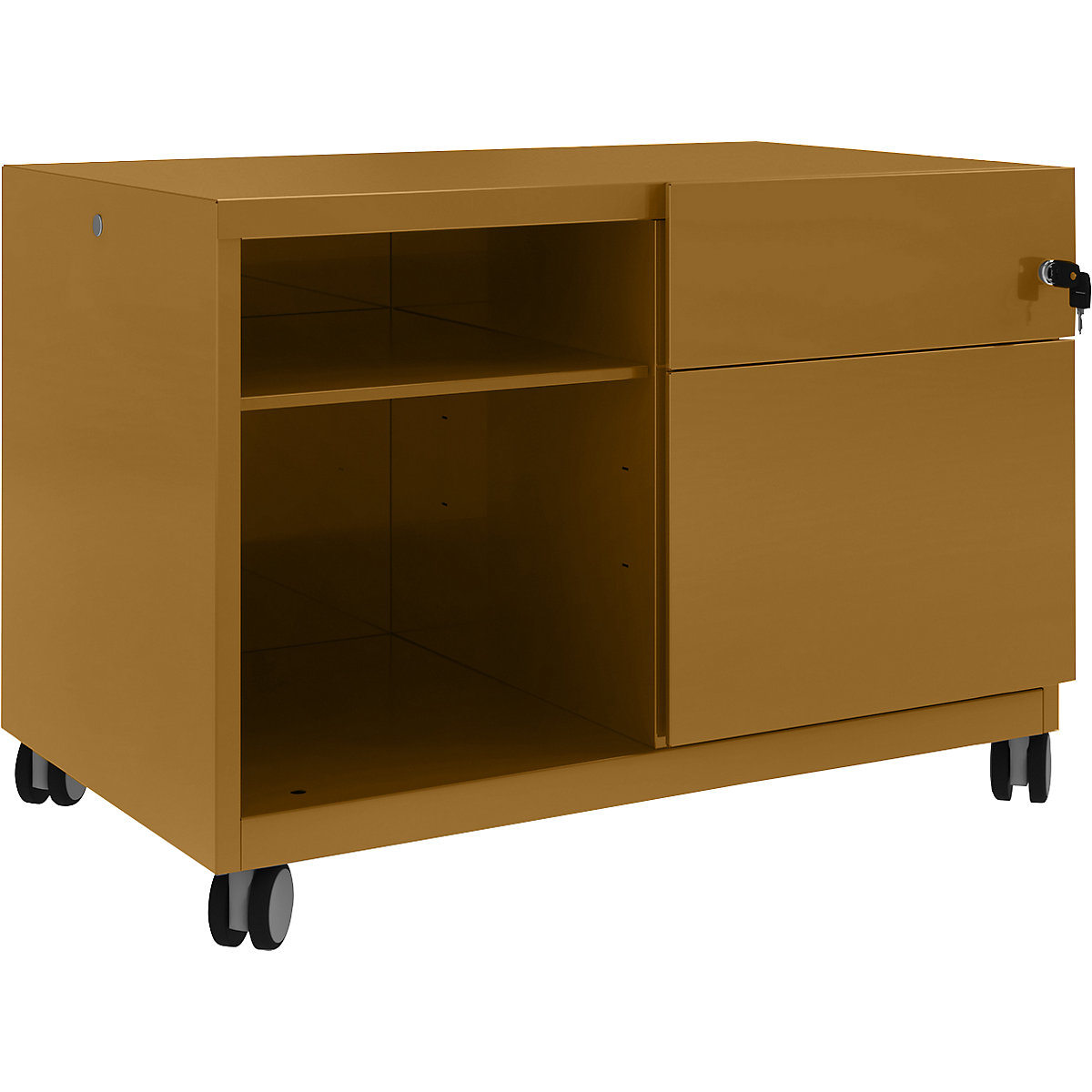 Note™ CADDY, HxBxT 563 x 800 x 490 mm – BISLEY, 1 universal drawer and suspension file drawer on the right, dijon-20