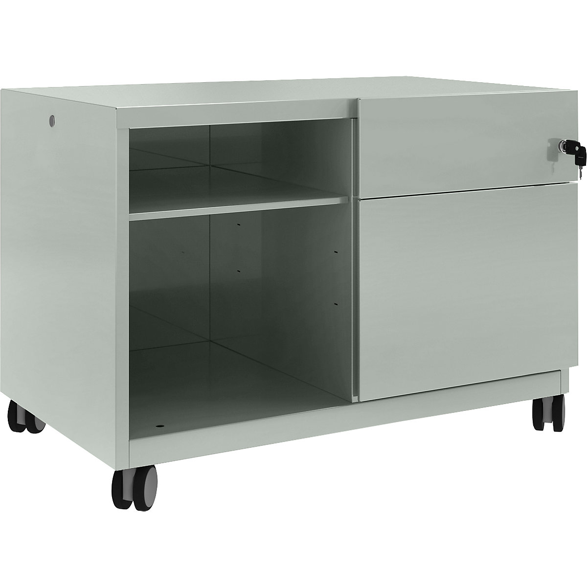 Note™ CADDY, HxBxT 563 x 800 x 490 mm – BISLEY, 1 universal drawer and suspension file drawer on the right, york-29