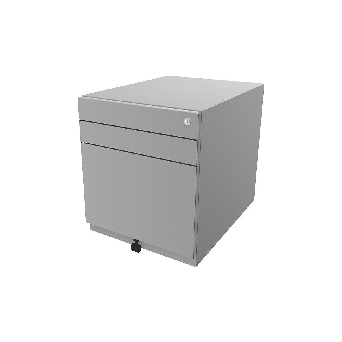 Note™ mobile drawer unit, with 2 universal drawers, 1 suspension file drawer – BISLEY, HxWxT 565 x 420 x 565 mm, silver-8
