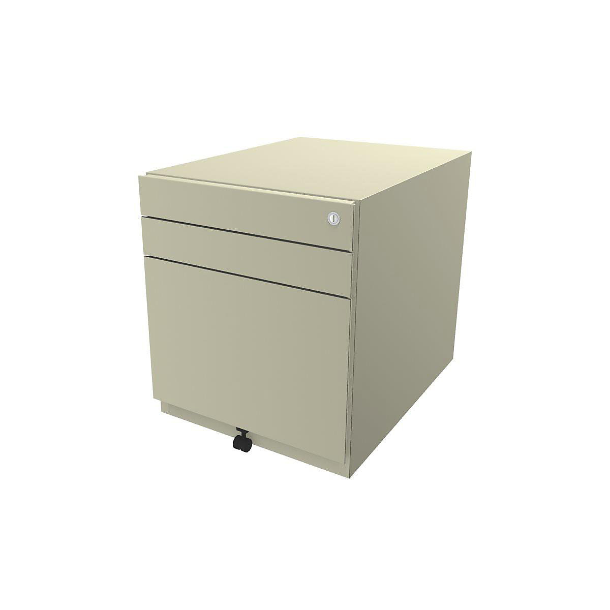 Note™ mobile drawer unit, with 2 universal drawers, 1 suspension file drawer – BISLEY, HxWxT 565 x 420 x 565 mm, light ivory-13