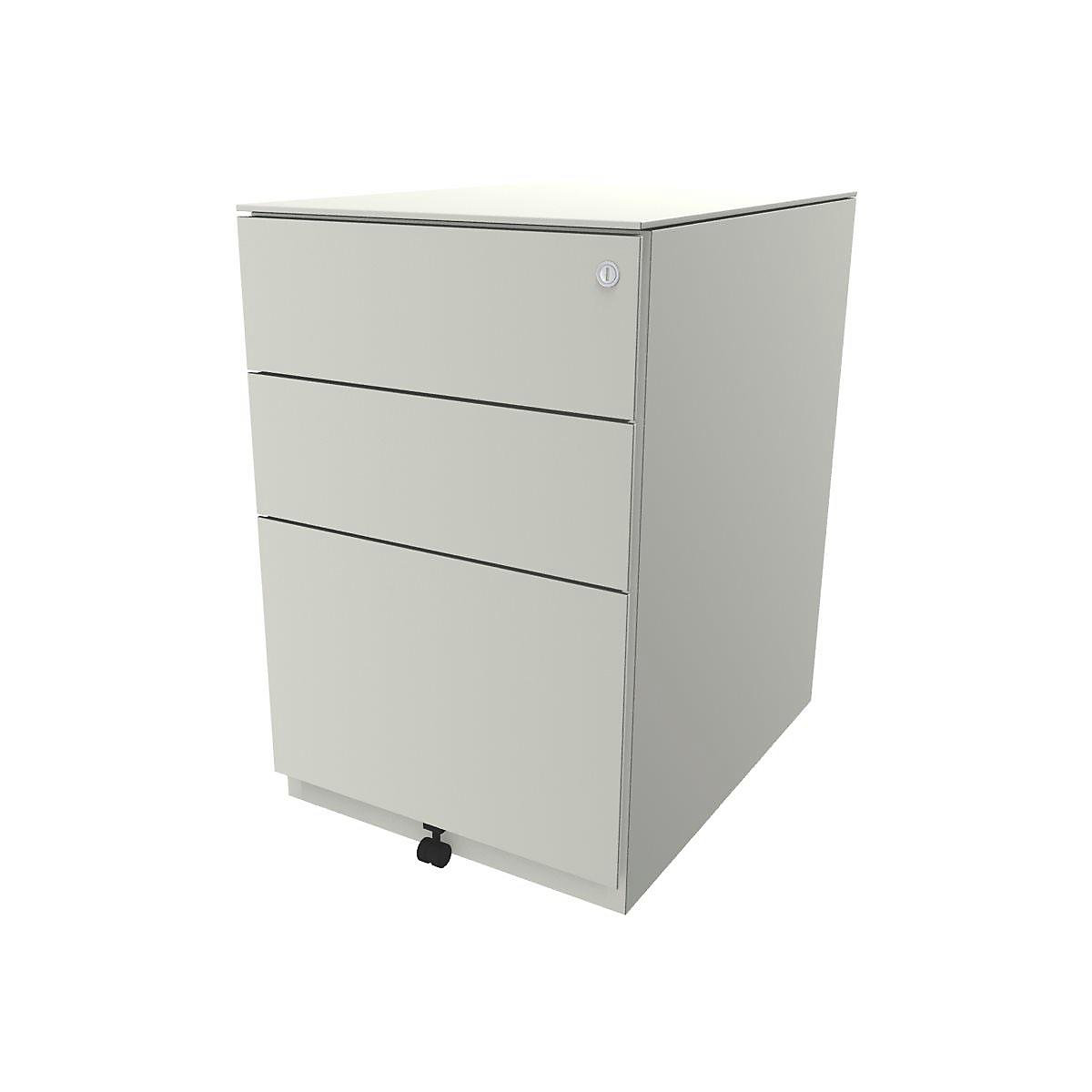 Note™ mobile drawer unit, with 2 universal drawers, 1 suspension file drawer – BISLEY, HxWxT 652 x 420 x 565 mm, with top, pure white-7