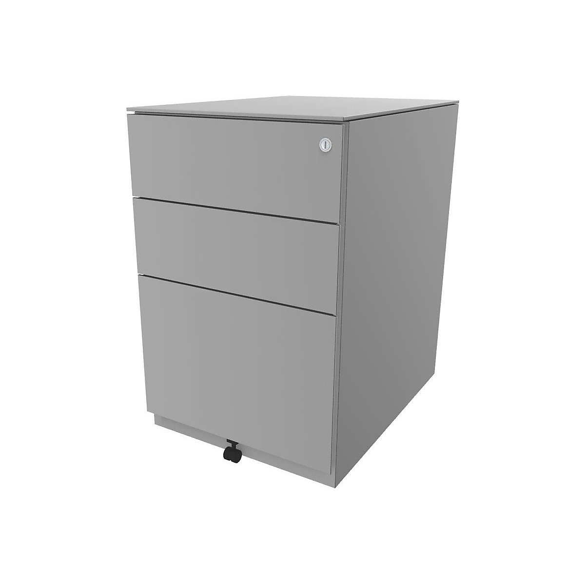 Note™ mobile drawer unit, with 2 universal drawers, 1 suspension file drawer – BISLEY, HxWxT 652 x 420 x 565 mm, with top, light grey-9