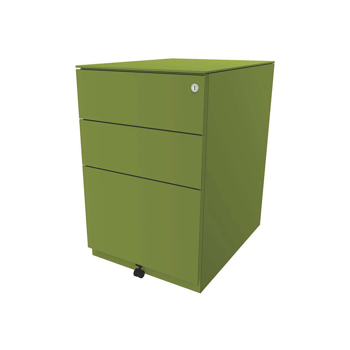 Note™ mobile drawer unit, with 2 universal drawers, 1 suspension file drawer – BISLEY, HxWxT 652 x 420 x 565 mm, with top, green-15