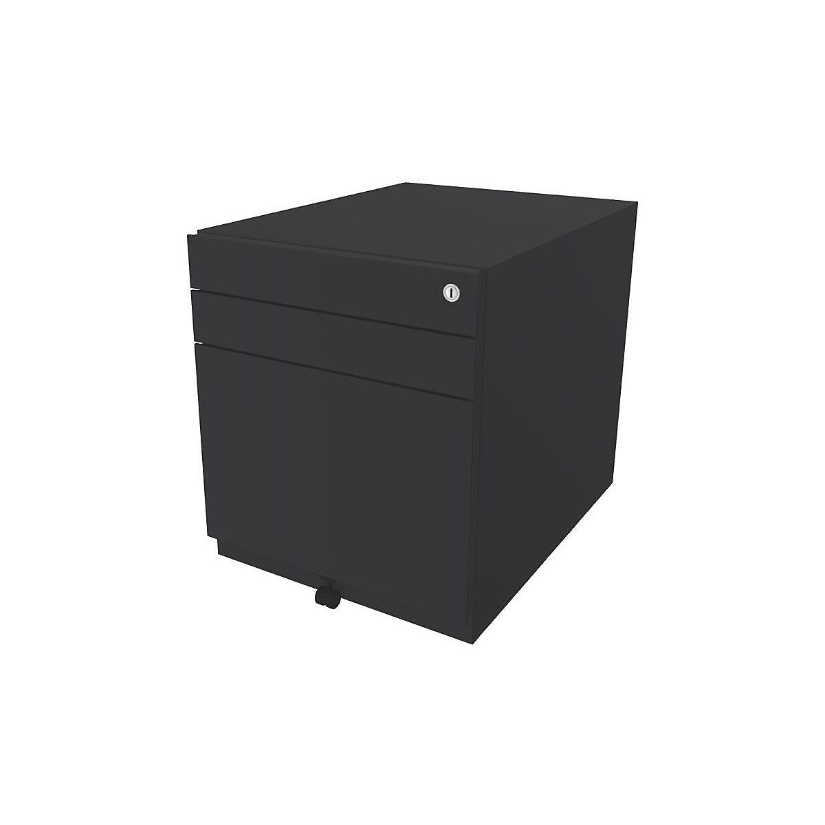 Note™ mobile drawer unit, with 2 universal drawers, 1 suspension file drawer – BISLEY, HxWxT 565 x 420 x 565 mm, charcoal-7