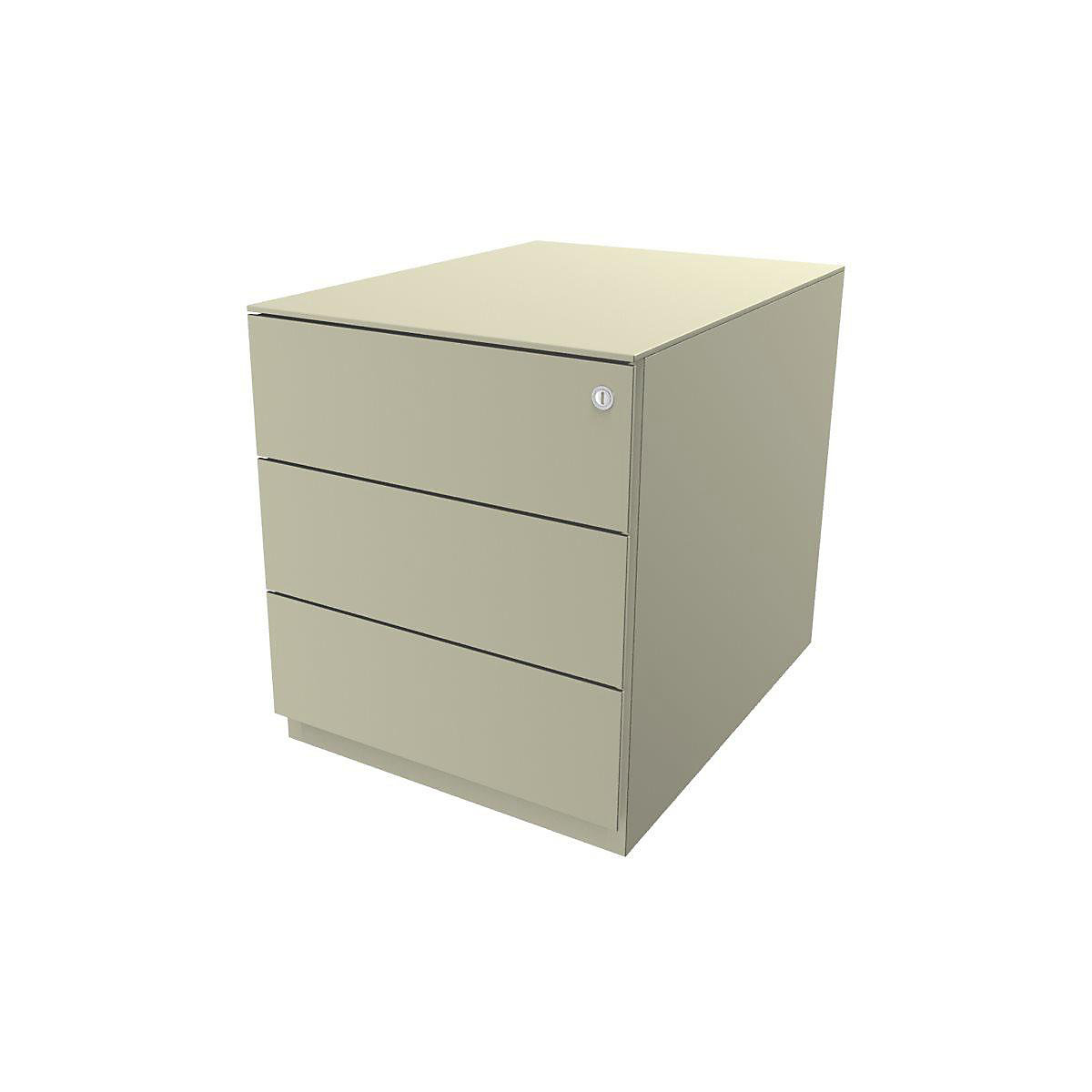 Note™ mobile drawer unit, with 3 universal drawers – BISLEY, HxWxD 502 x 420 x 565 mm, with grip rail and top, light ivory-13