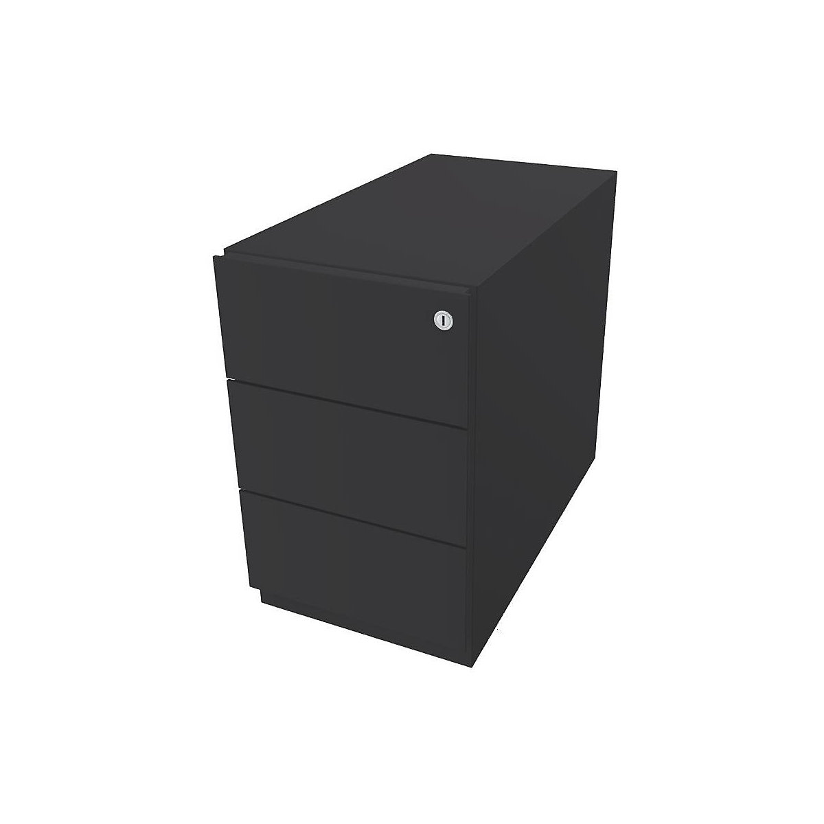 Note™ mobile drawer unit, with 3 universal drawers – BISLEY, HxWxD 495 x 300 x 565 mm, with grip rail, charcoal-8