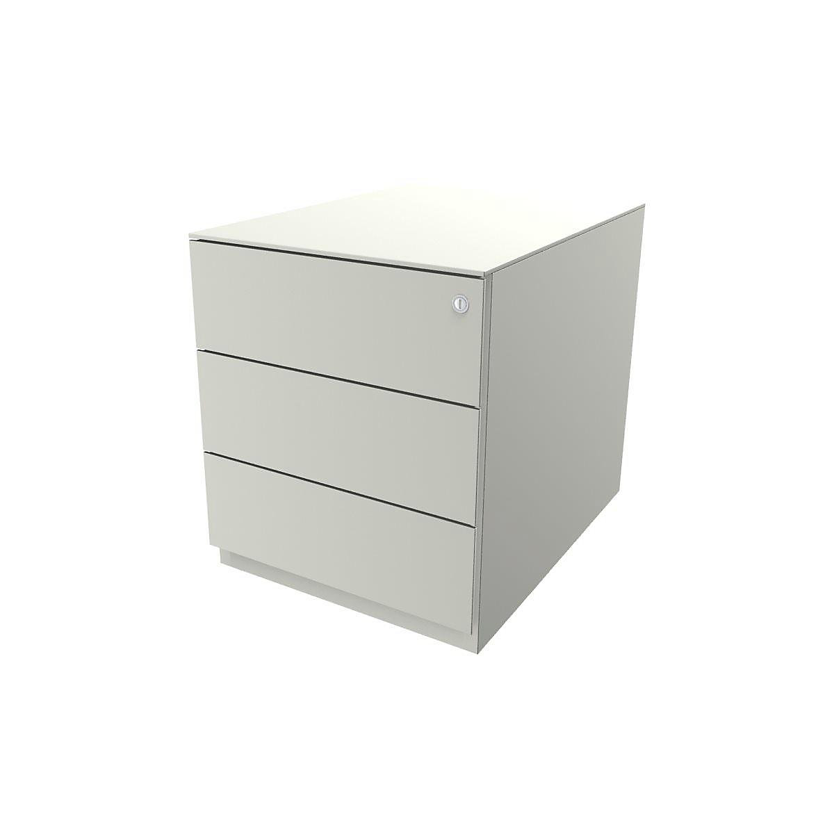 Note™ mobile drawer unit, with 3 universal drawers – BISLEY, HxWxD 502 x 420 x 565 mm, with grip rail and top, pure white-15