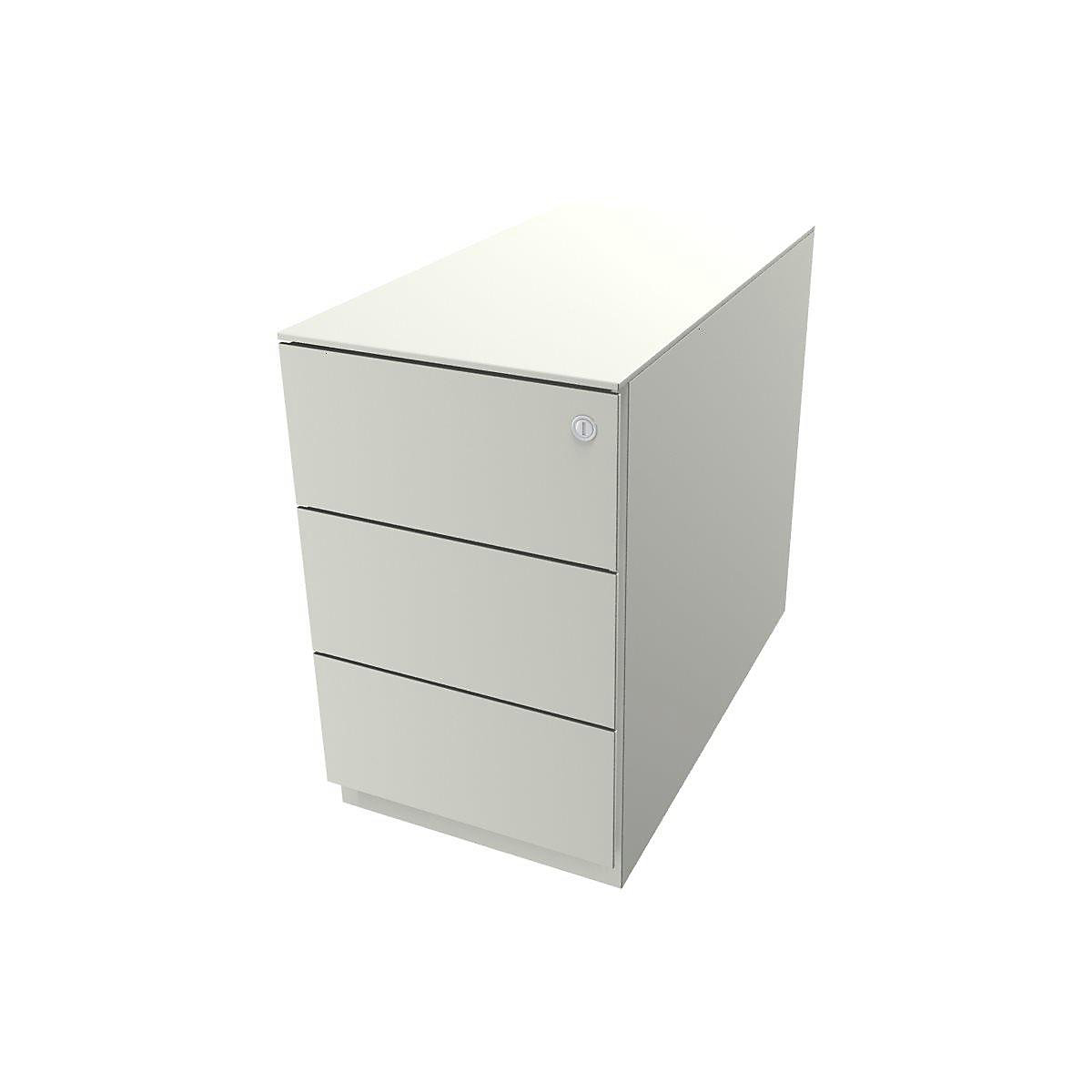 Note™ mobile drawer unit, with 3 universal drawers – BISLEY, HxWxD 502 x 300 x 565 mm, with grip rail and top, pure white-14