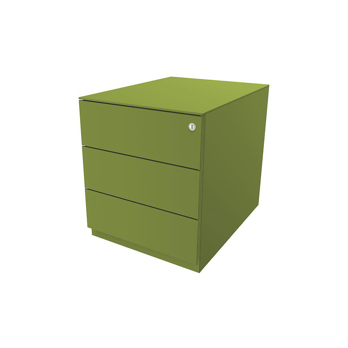 Note™ mobile drawer unit, with 3 universal drawers – BISLEY, HxWxD 502 x 420 x 565 mm, with grip rail and top, green-6
