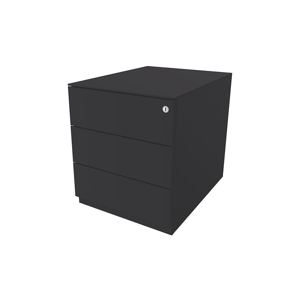 Note™ mobile drawer unit, with 3 universal drawers – BISLEY, HxWxD 502 x 420 x 565 mm, with grip rail and top, charcoal-14