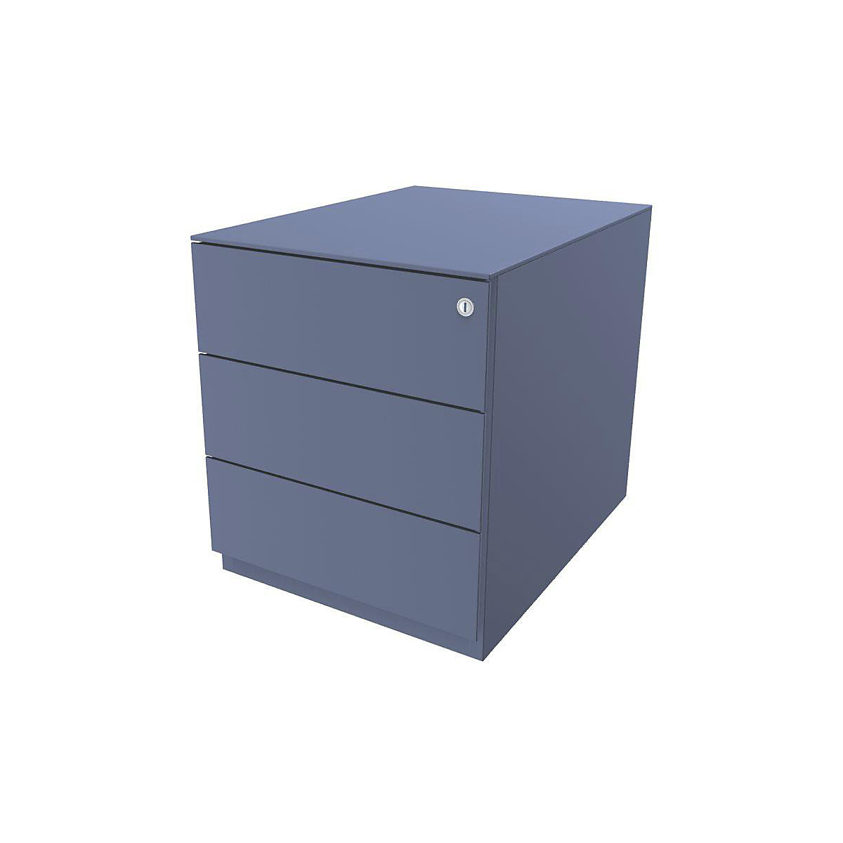 Note™ mobile drawer unit, with 3 universal drawers – BISLEY, HxWxD 502 x 420 x 565 mm, with grip rail and top, blue-10