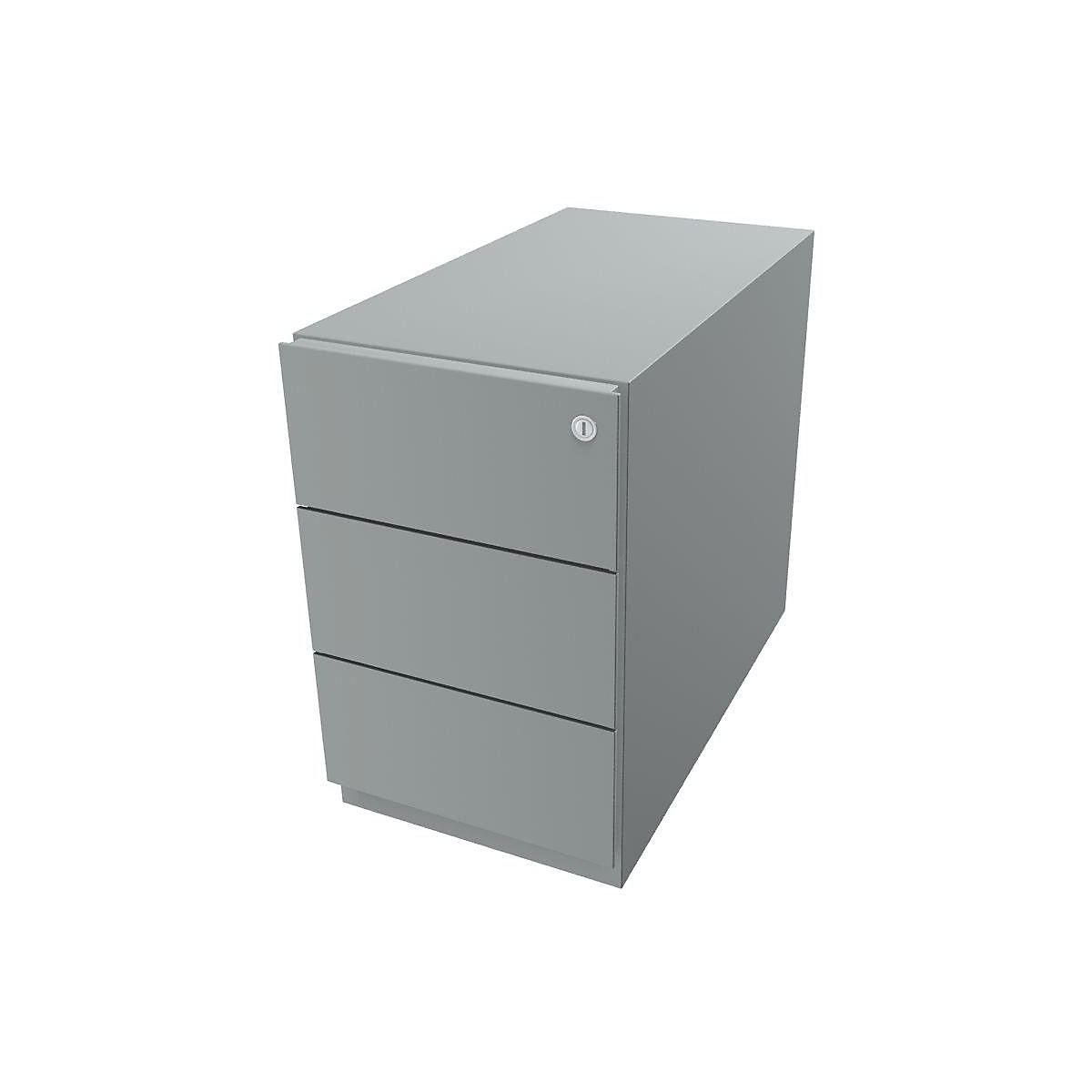 Note™ mobile drawer unit, with 3 universal drawers – BISLEY, HxWxD 495 x 300 x 565 mm, with grip rail, silver-5