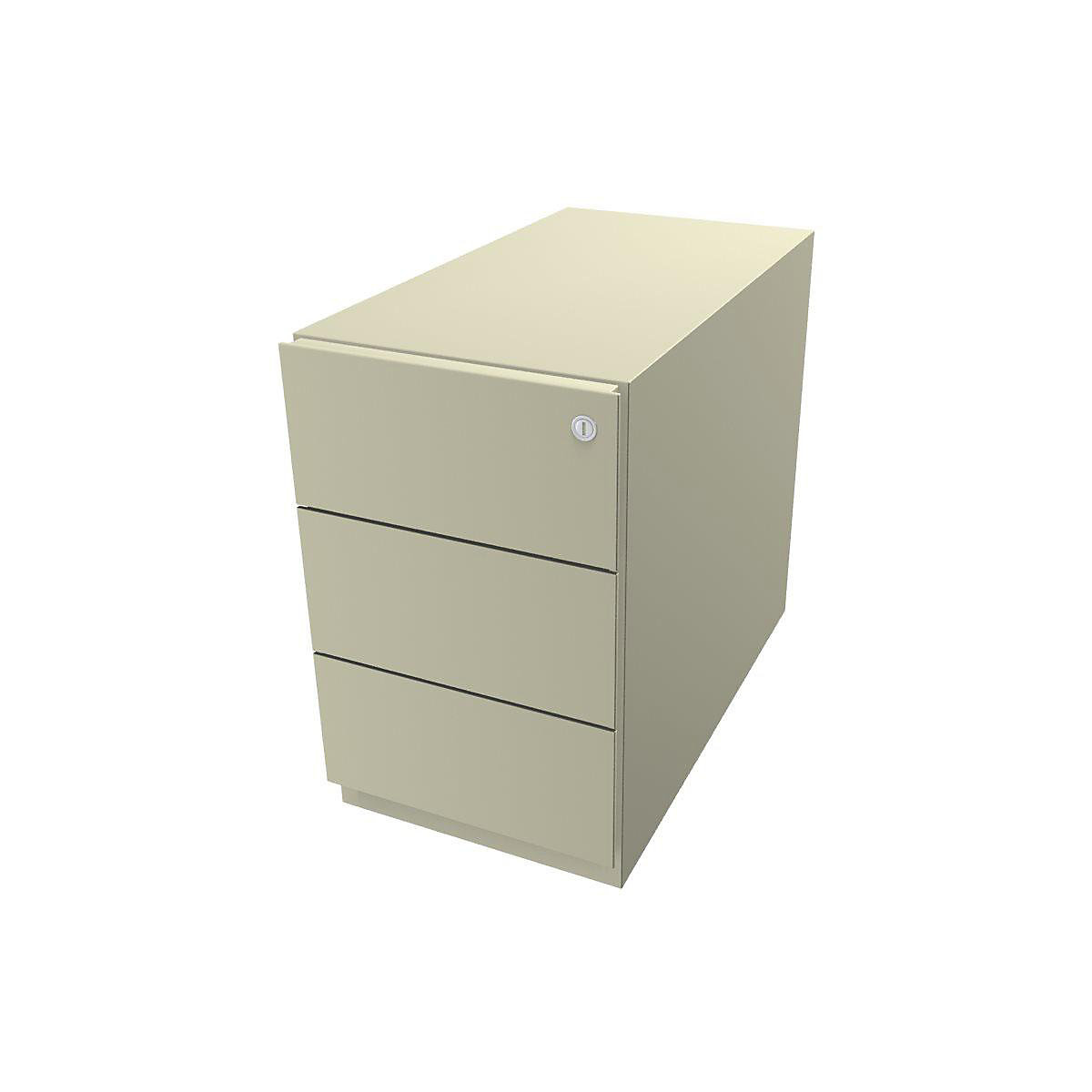 Note™ mobile drawer unit, with 3 universal drawers – BISLEY, HxWxD 495 x 300 x 565 mm, with grip rail, light ivory-10