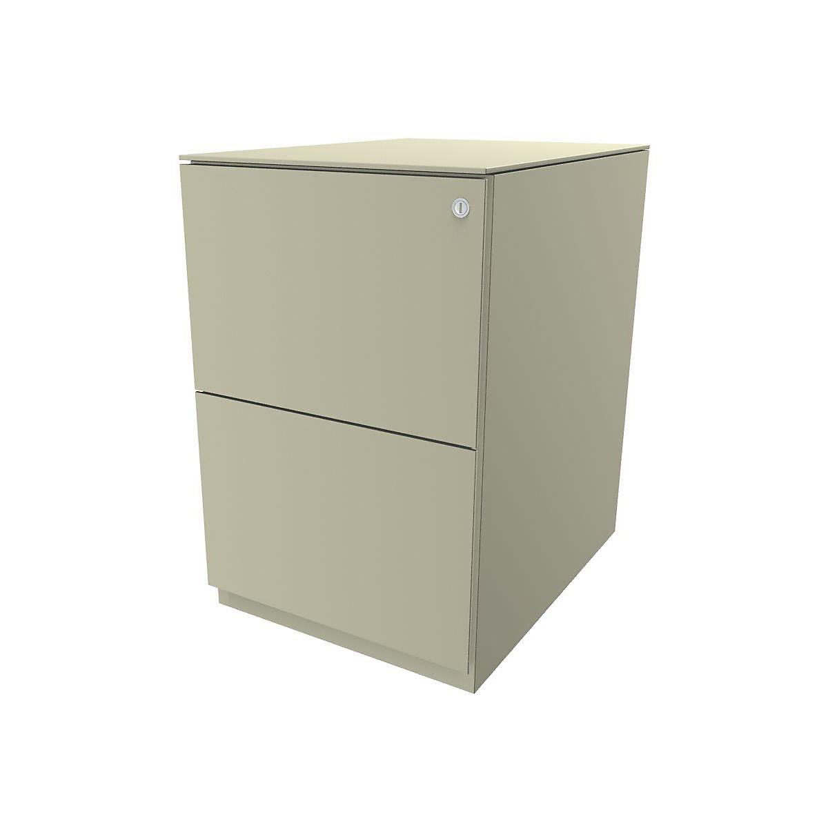 Note™ mobile pedestal, with 2 suspension file drawers – BISLEY, HxW 652 x 420 mm, with top, light ivory-7