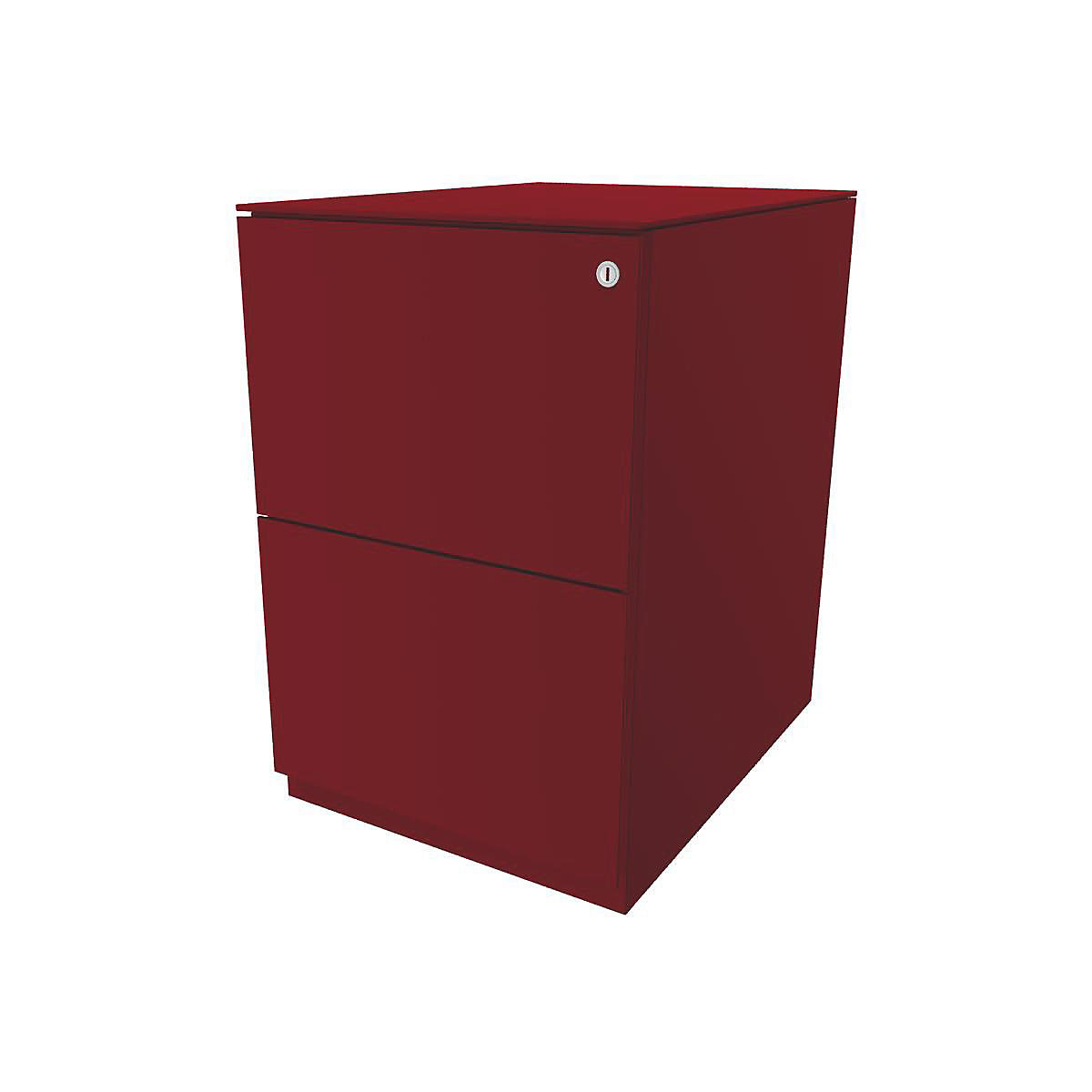Note™ mobile pedestal, with 2 suspension file drawers – BISLEY, HxW 652 x 420 mm, with top, cardinal red-9