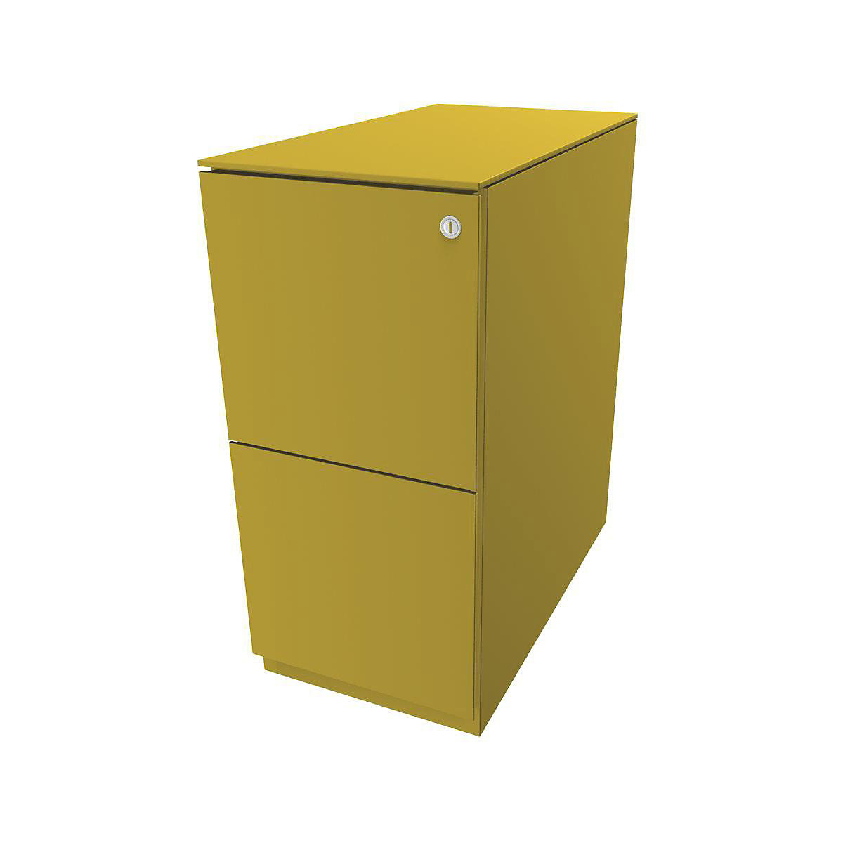 Note™ mobile pedestal, with 2 suspension file drawers – BISLEY, HxW 652 x 300 mm, with top, yellow-14