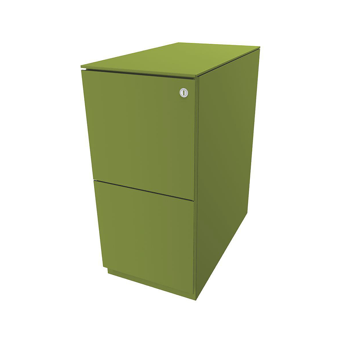 Note™ mobile pedestal, with 2 suspension file drawers – BISLEY, HxW 652 x 300 mm, with top, green-9