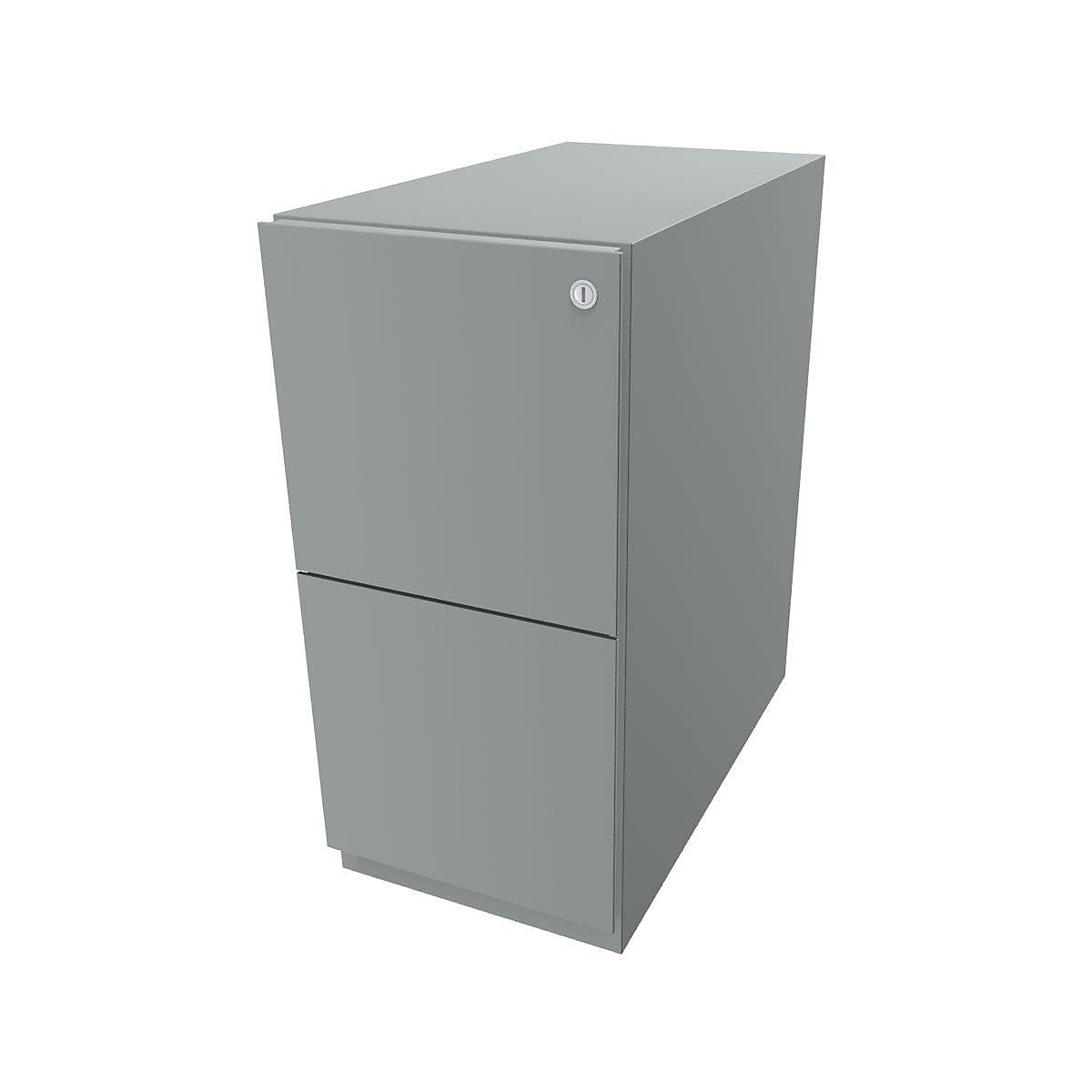 Note™ mobile pedestal, with 2 suspension file drawers – BISLEY, HxW 645 x 300 mm, silver-1