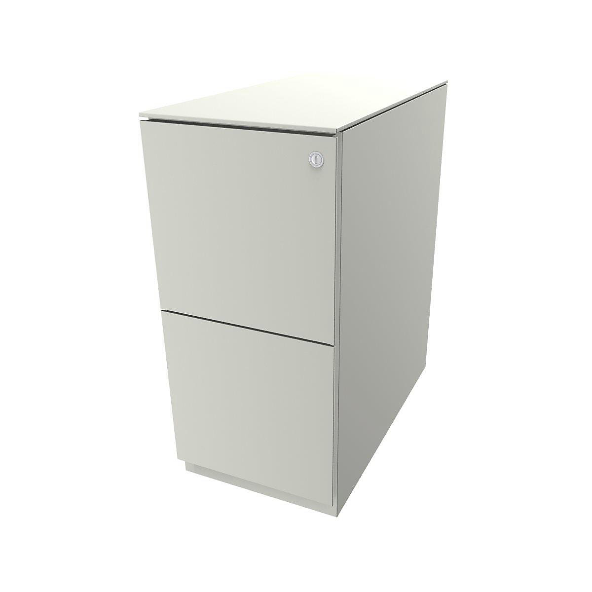 Note™ mobile pedestal, with 2 suspension file drawers – BISLEY, HxW 652 x 300 mm, with top, pure white-5