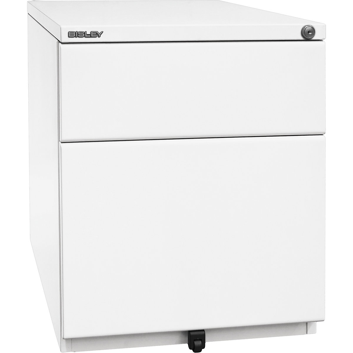 OBA mobile pedestal – BISLEY, 1 drawer, 1 suspension file drawer, traffic white-5
