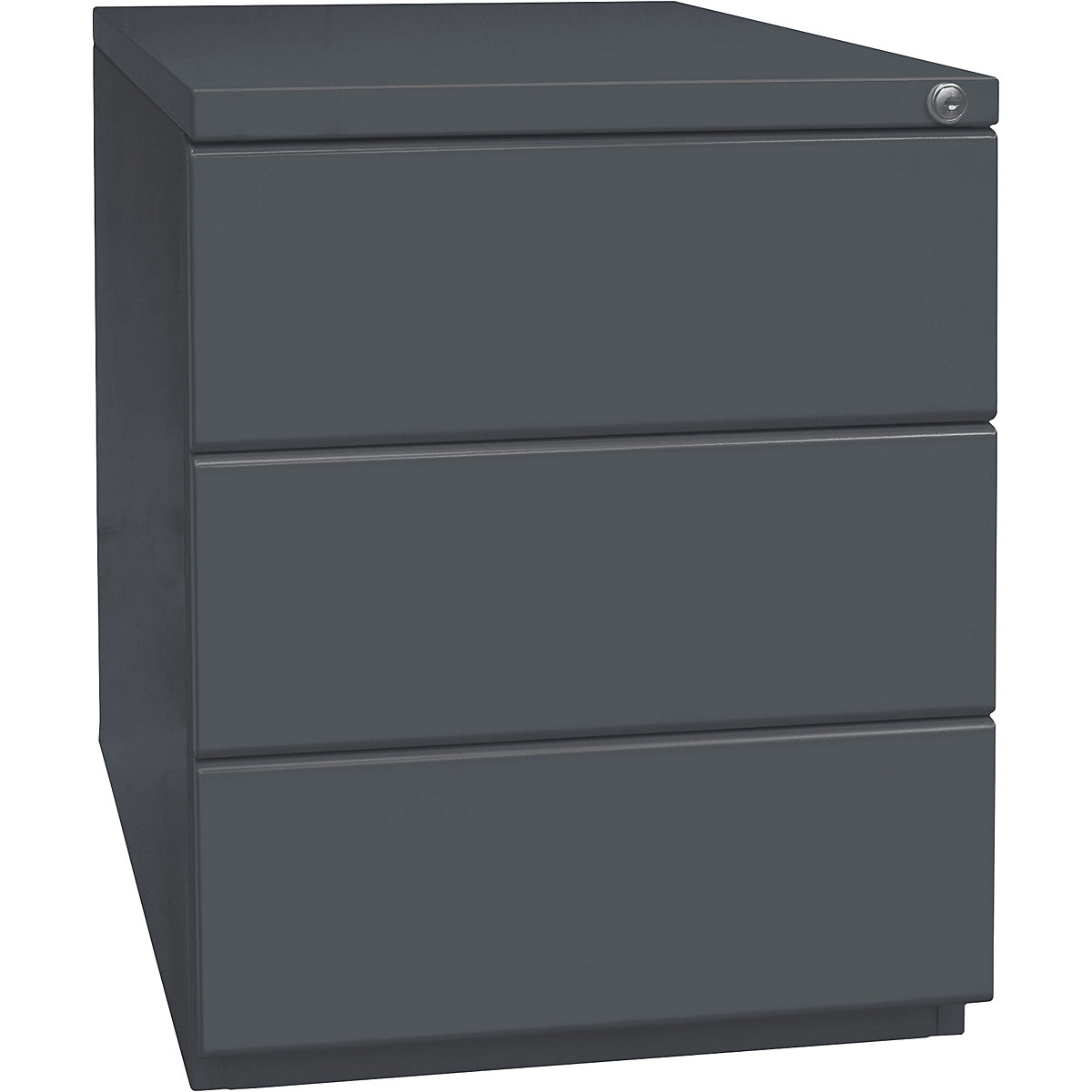 OBA mobile pedestal – BISLEY, 3 universal drawers, charcoal-6