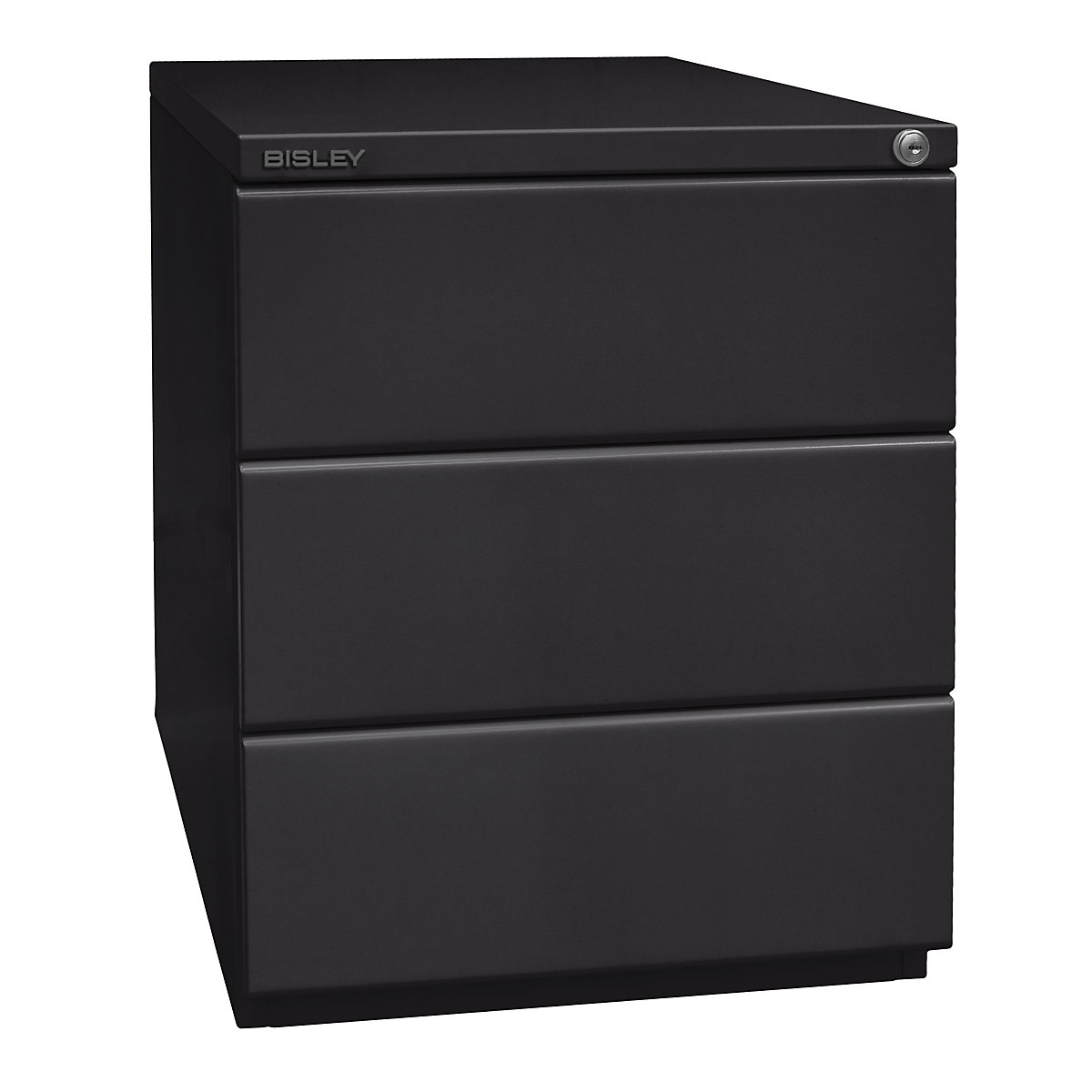 OBA mobile pedestal – BISLEY, 3 universal drawers, black-8