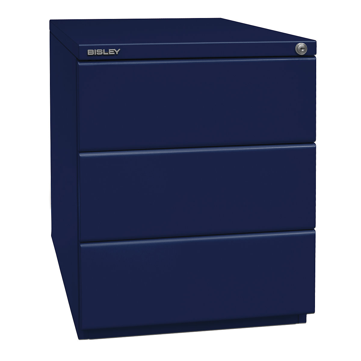 OBA mobile pedestal – BISLEY, 3 universal drawers, oxford blue-4