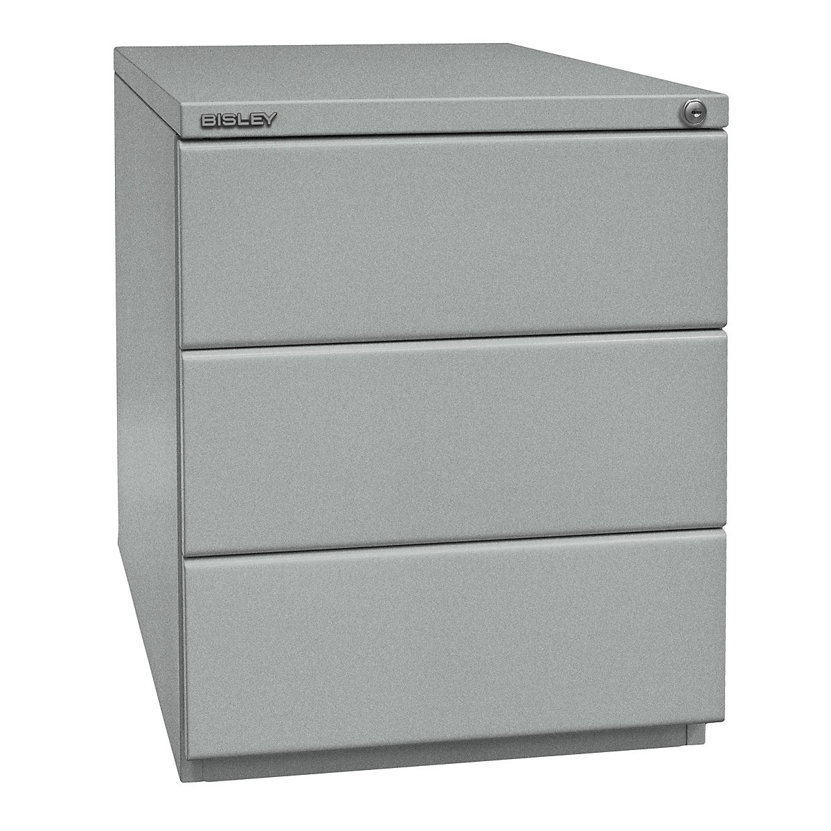 OBA mobile pedestal – BISLEY, 3 universal drawers, silver-5