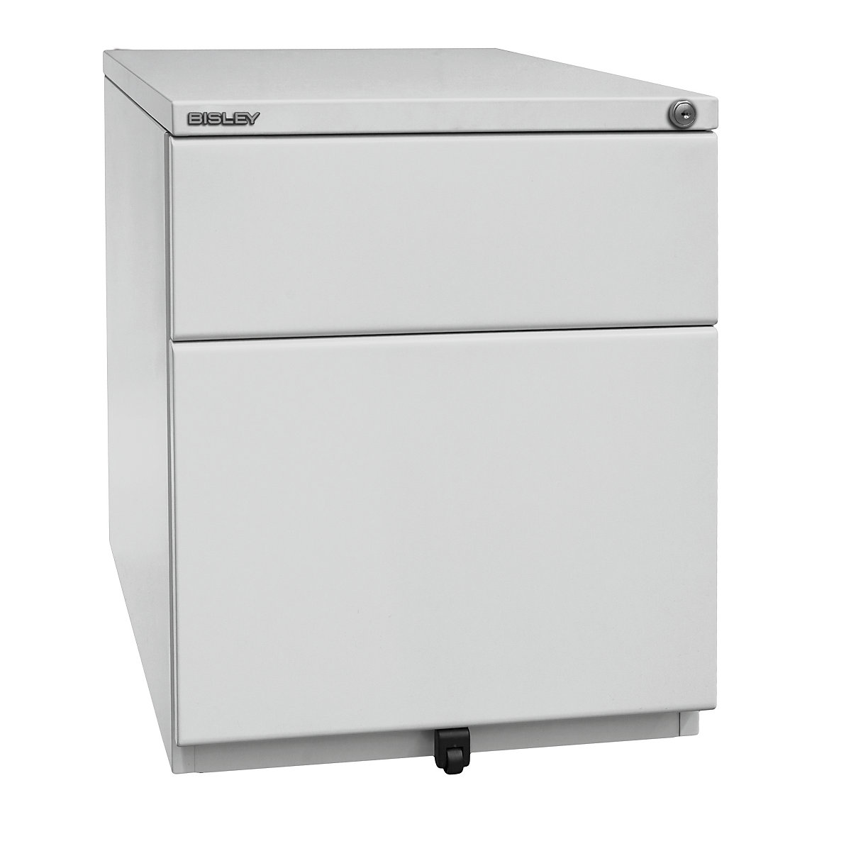 OBA mobile pedestal – BISLEY, 1 drawer, 1 suspension file drawer, light grey-6