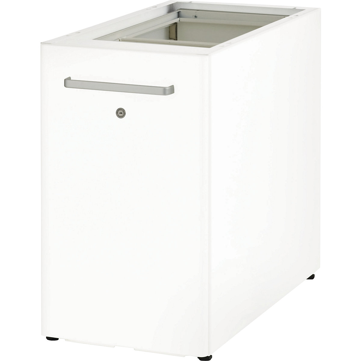 Tower™ 2 add-on furniture, without worktop, with pin board – BISLEY, for the right side, with 1 shelf, traffic white-12