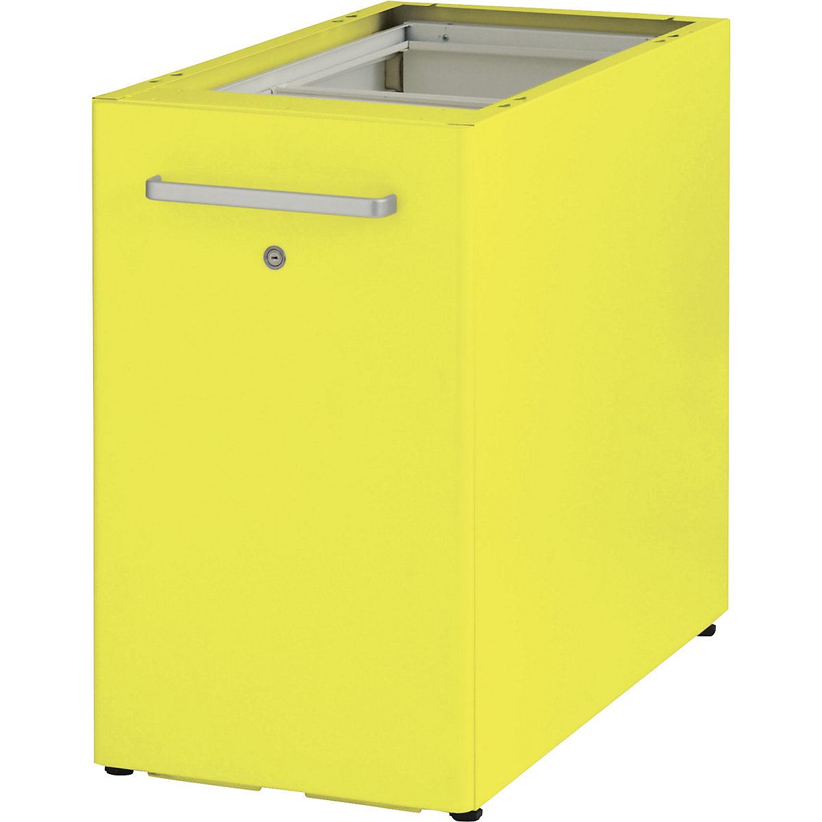 Tower™ 2 add-on furniture, without worktop, with pin board – BISLEY, for the right side, with 1 shelf, zinc yellow-20