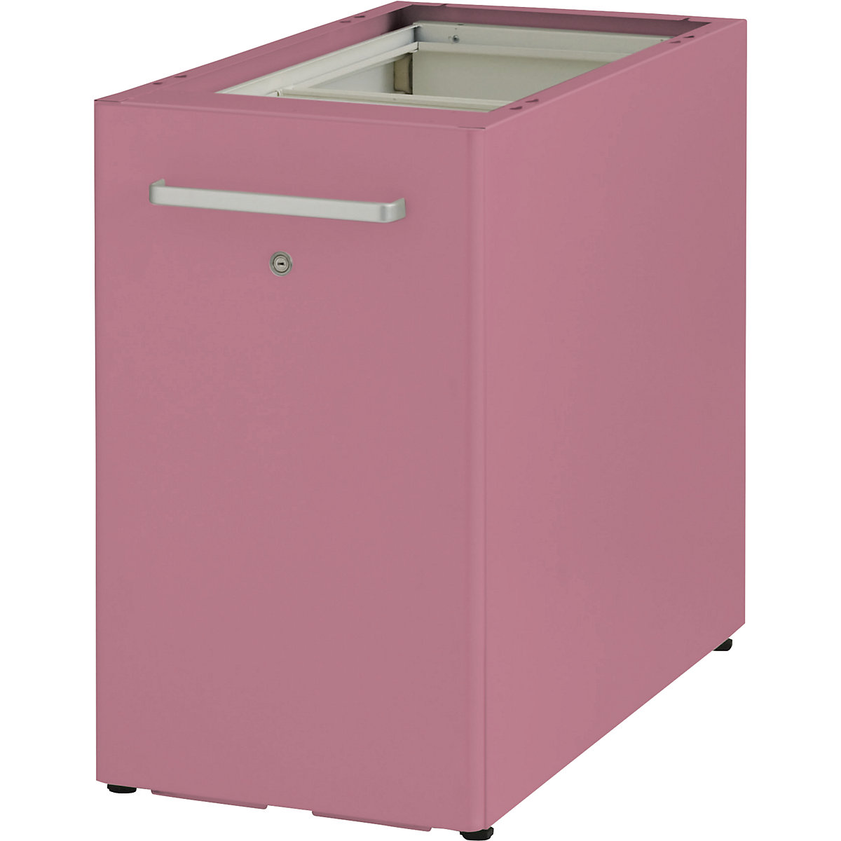 Tower™ 2 add-on furniture, without worktop, with pin board – BISLEY, for the right side, with 1 shelf, pink-22