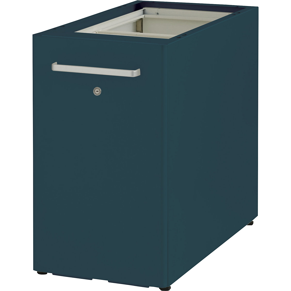 Tower™ 2 add-on furniture, without worktop, with pin board – BISLEY, for the right side, with 1 shelf, ocean blue-15