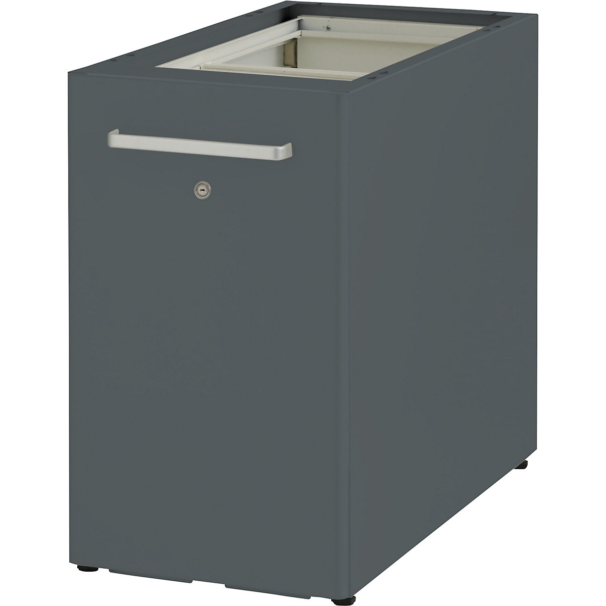 Tower™ 2 add-on furniture, without worktop, with pin board – BISLEY, for the right side, with 1 shelf, slate-6