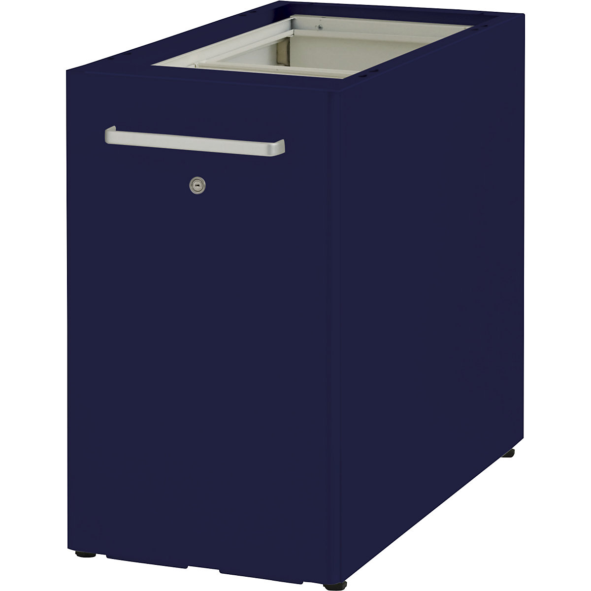 Tower™ 2 add-on furniture, without worktop, with pin board – BISLEY, for the right side, with 1 shelf, oxford blue-5