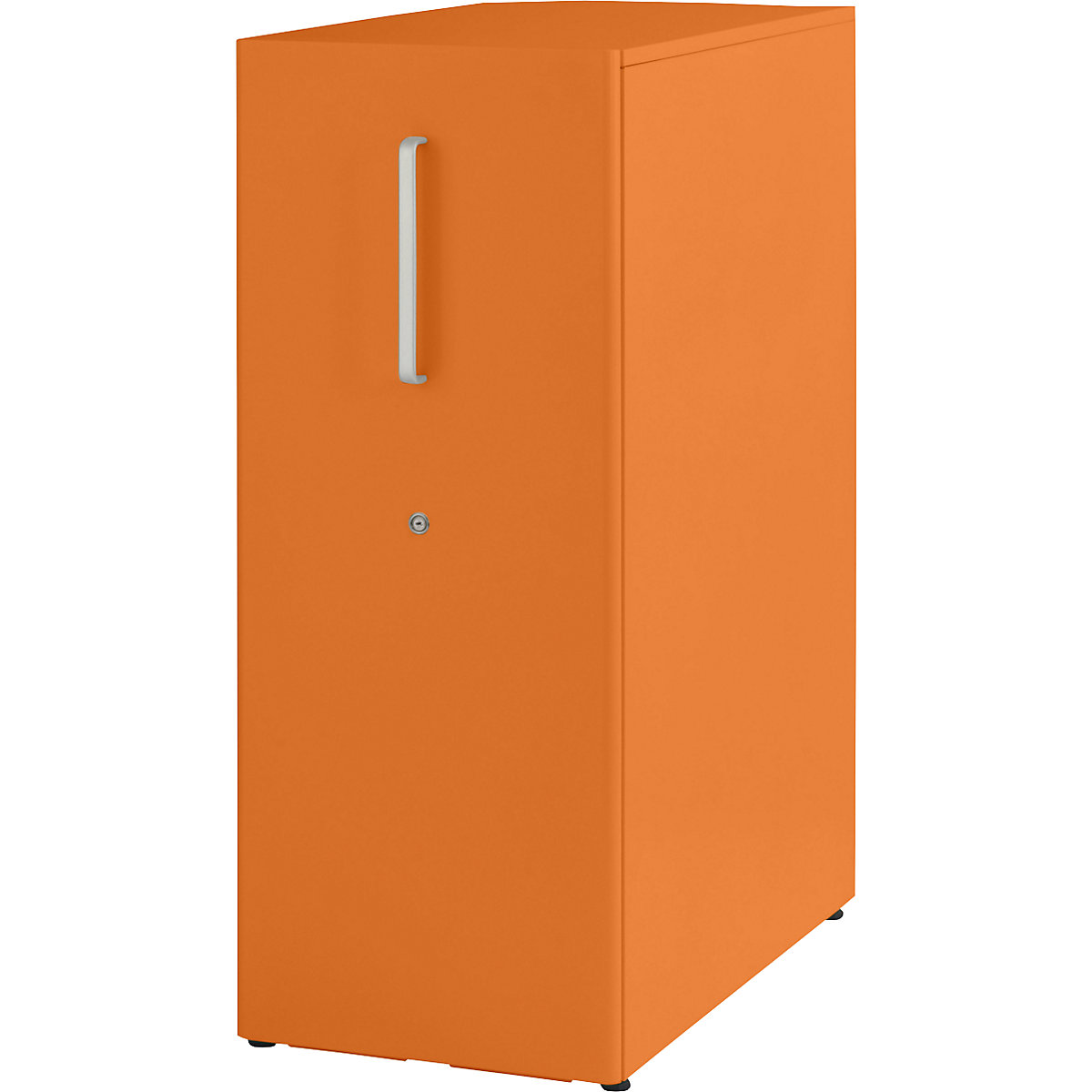 Tower™ 3 add-on furniture, with worktop, 1 pin board – BISLEY, for the right side, 2 shelves, orange-23