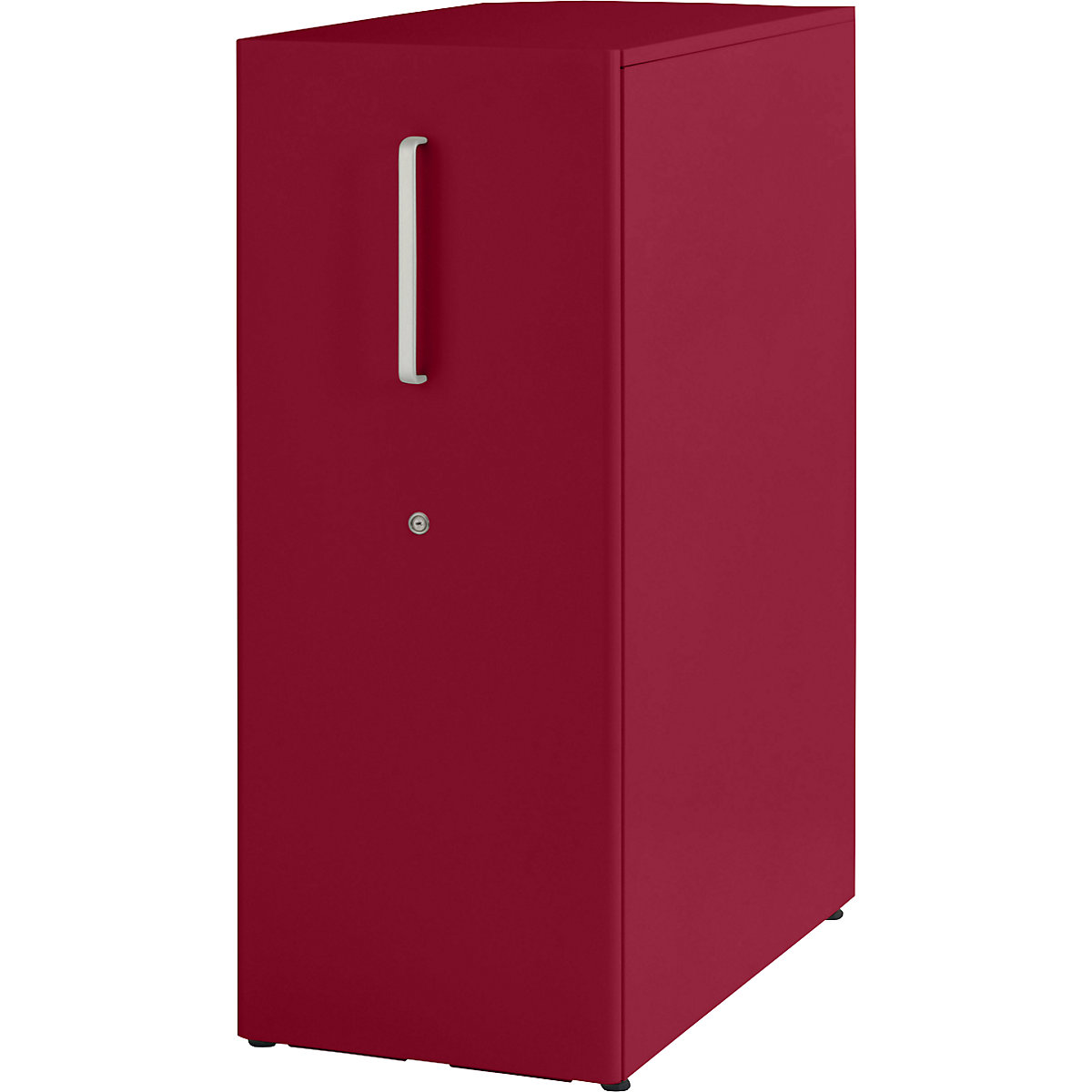 Tower™ 3 add-on furniture, with worktop, 1 pin board – BISLEY, for the right side, 2 shelves, cardinal red-18