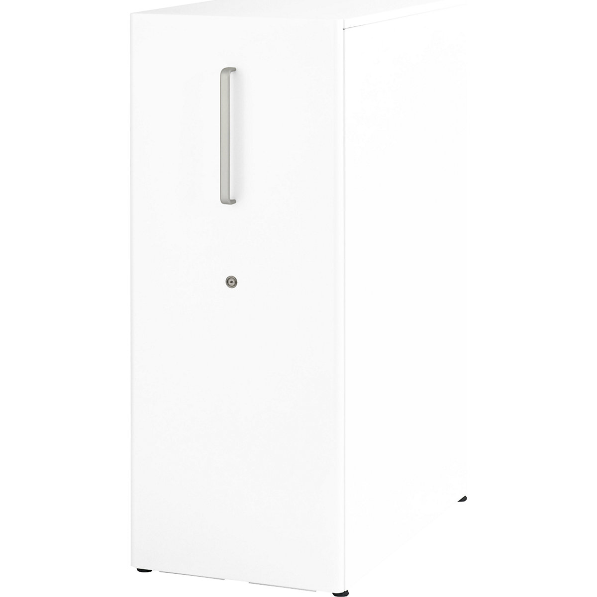 Tower™ 3 add-on furniture, with worktop, 1 pin board – BISLEY, for the right side, 2 shelves, traffic white-19