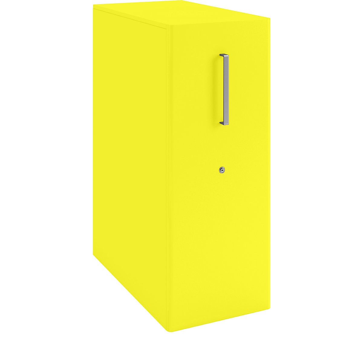 Tower™ 4 add-on furniture, with worktop, 1 pin board – BISLEY, for the left side, 2 shelves, zinc yellow-24