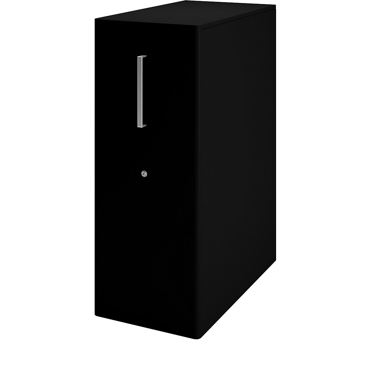 Tower™ 4 add-on furniture, with worktop, 1 pin board – BISLEY, for the right side, 1 shelf, black-4