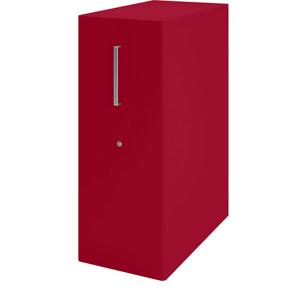 Tower™ 4 add-on furniture, with worktop, 1 pin board – BISLEY, for the right side, 1 shelf, cardinal red-23