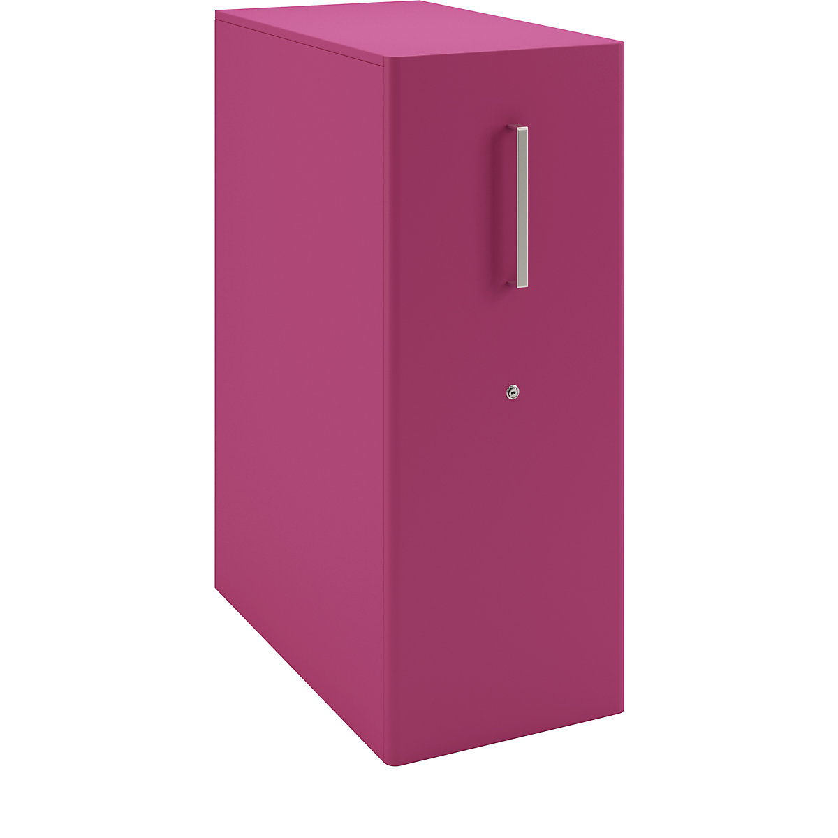 Tower™ 4 add-on furniture, with worktop, 1 pin board – BISLEY, for the left side, 2 shelves, fuchsia-3