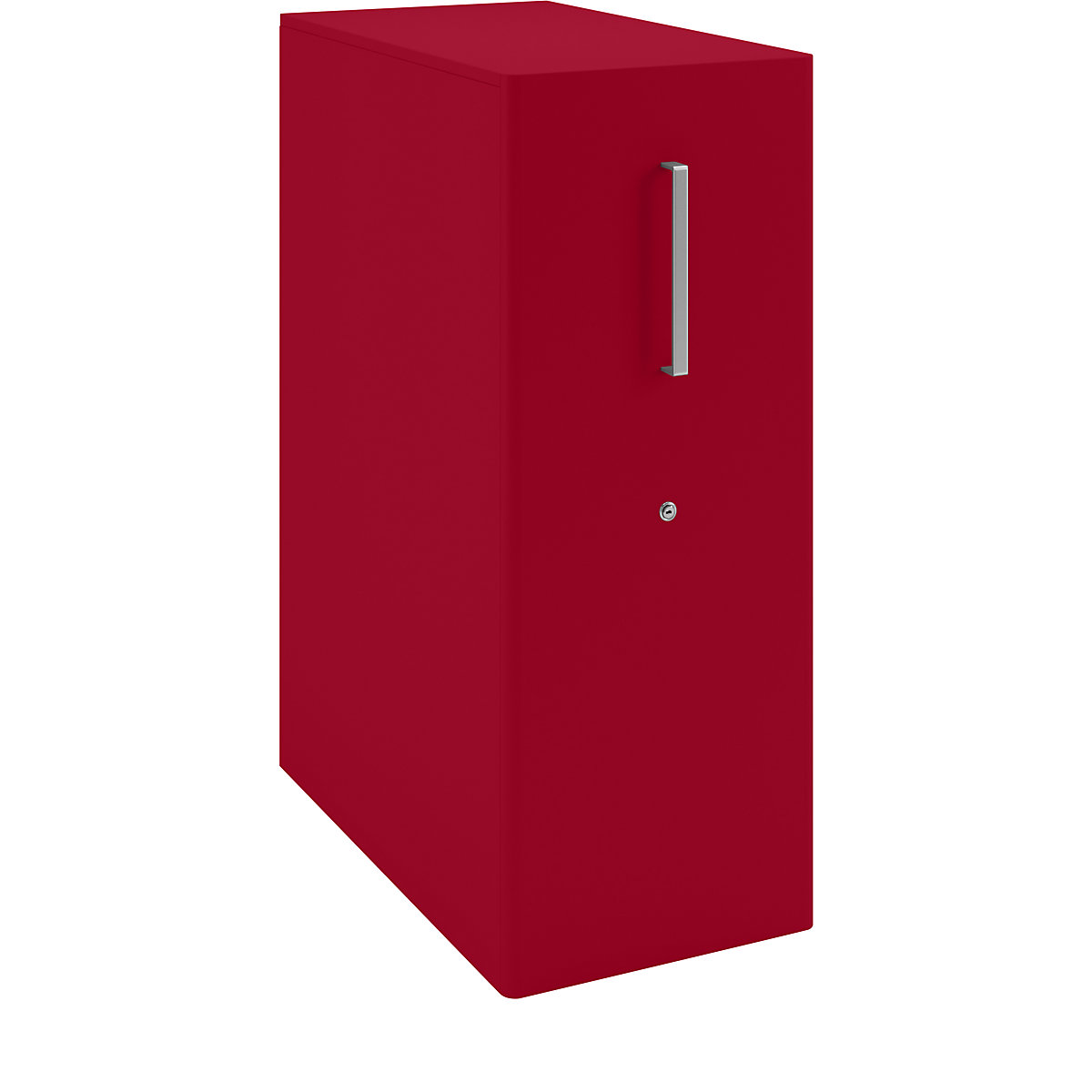 Tower™ 4 add-on furniture, with worktop, 1 pin board – BISLEY, for the left side, 2 shelves, cardinal red-23