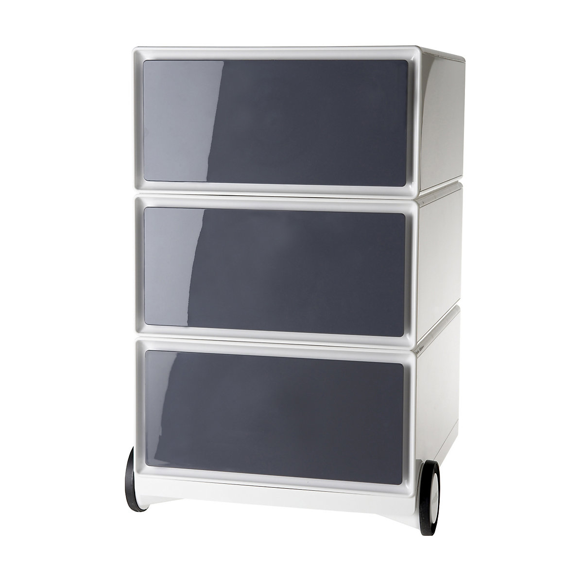 easyBox® mobile pedestal – Paperflow, 3 drawers, white / charcoal-13