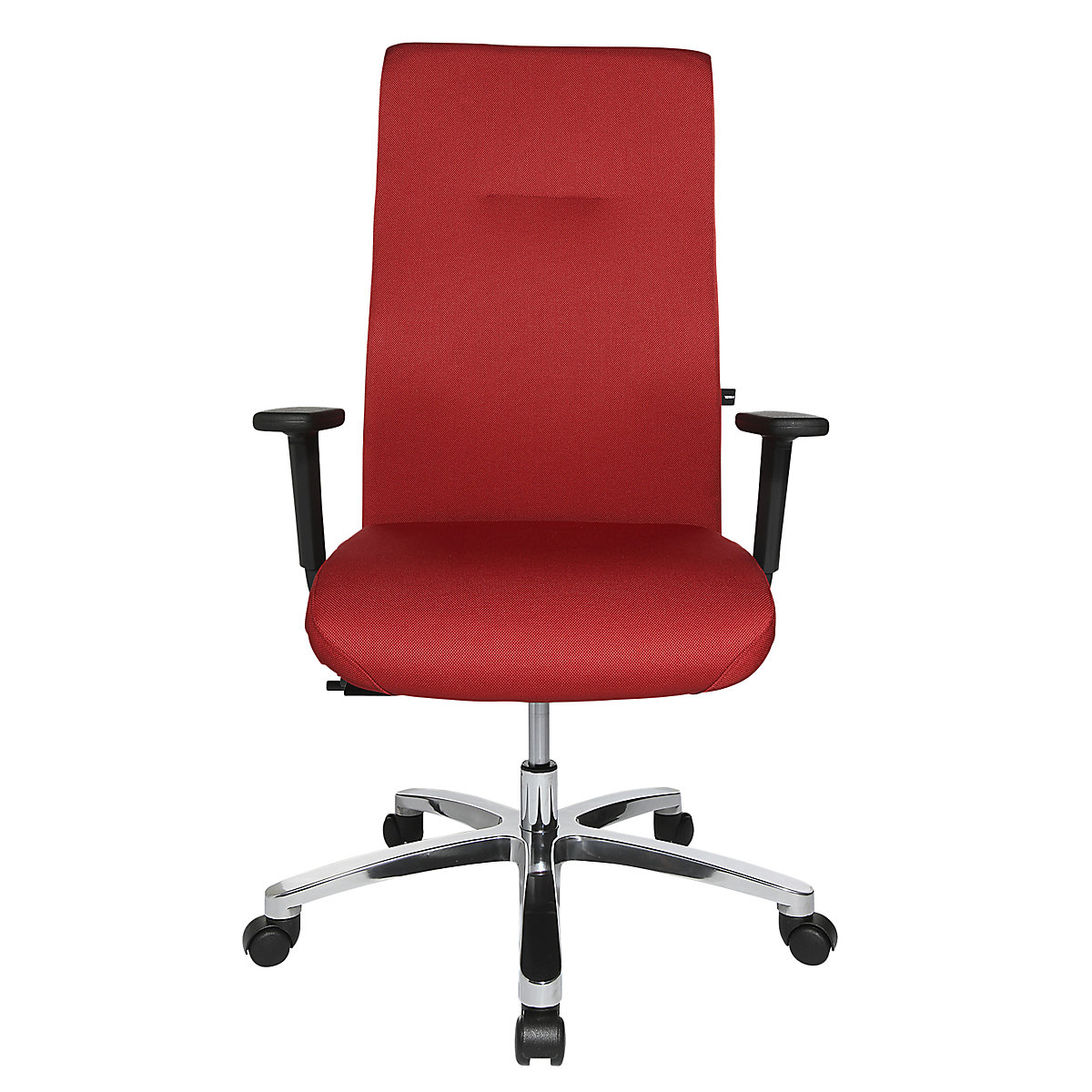 BIGSTAR20 operator swivel chair – Topstar, point synchronous mechanism, max. load 150 kg, red-2