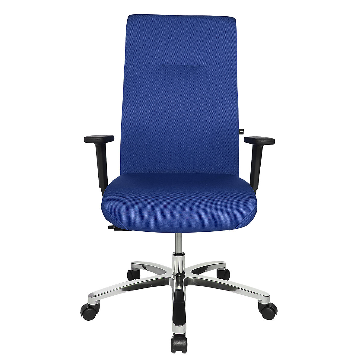 BIGSTAR20 operator swivel chair – Topstar, point synchronous mechanism, max. load 150 kg, blue-3