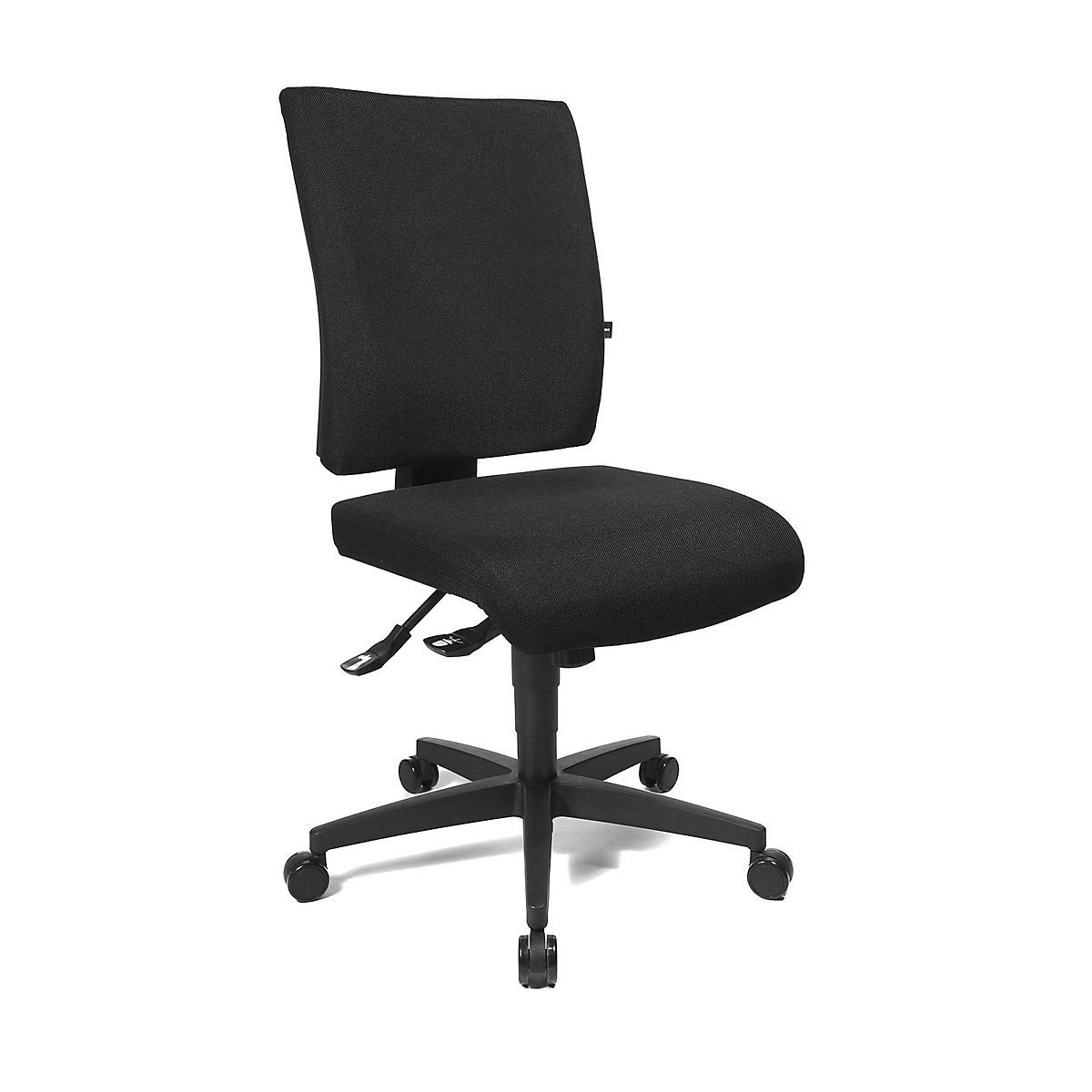 COMFORT office swivel chair – Topstar, height adjustable back rest, black cover-25