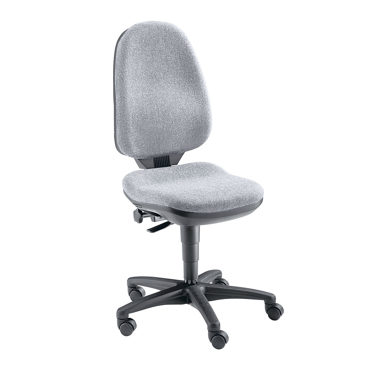 Ergonomic swivel chair – Topstar, without arm rests, grey fabric covering-4